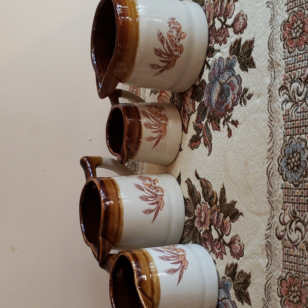 Set of 4 Wheat Measuring Stoneware